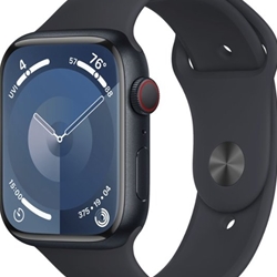 Apple Watch Series 9 GPS 45mm Aluminum Case with Midnight Sport Band (Medium/Large) - Midnight