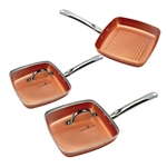 Copper Chef Non-Stick Square Fry Pan 5-Piece Set