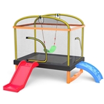Climb 'N Slide 'N Swing 4-in-1 Mini Kids Trampoline