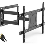 Full Motion TV Wall Mount for 19"-84" TVs with Tilt and Swivel Articulating Arm and HDMI Cable, UL Certified